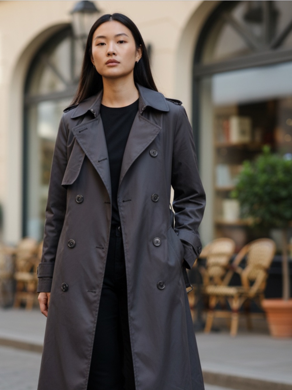 TUMI packable trenchcoat